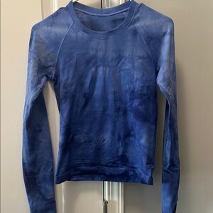 lululemon athletica Blue Tie-Dye Long Sleeve Tee